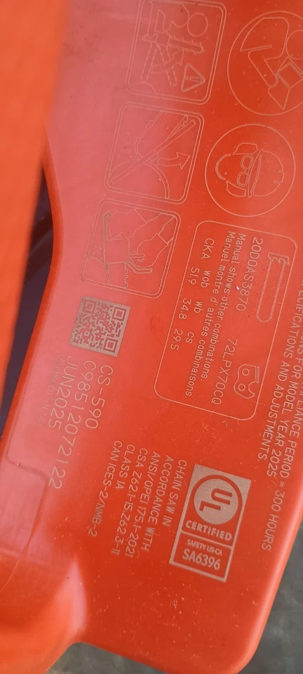 New Open Box Echo Timberwolf 590 Chainsaw 20in Bar & Chain - Image 3 of 3