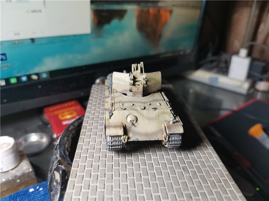 1/72 WWII German Panzer V Panther Tank w/FLAK38 Anti-Aircraft Military Model