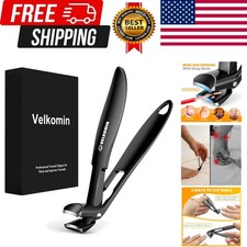 Toenail Clippers for Seniors, Long Handled Curved Head Nail Clippers with Catche