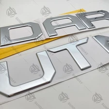 Gloss Chrome Tailgate Insert Letters for Tundra 2022-2025 Rear Emblem Adhesive