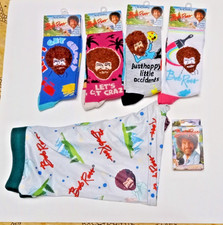 NEW BOB ROSS JOY OF PAINTING LOT 4 Crew Socks, 1 Brief Large, 1 Deck of Cards