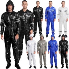US Mens Reflective Stripes Waterproof Coveralls Safety Work Long Sleeve Jumpsuit