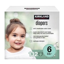 Kirkland Signature Diapers Size 6: 35lbs and up, 132 count