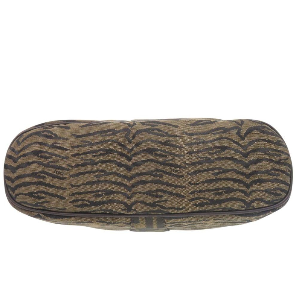 FENDI Zucca Handbag Tiger Print Tiger Canvas Leather Brown Women From Japan thumbnail 24