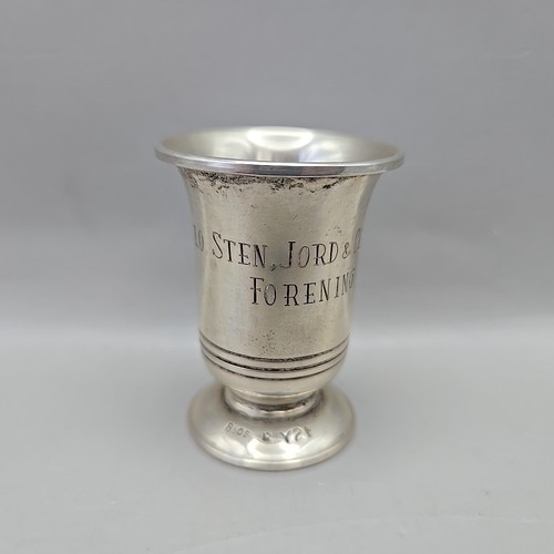 Vintage 830S 83% Silver Y2 Cup Oslo Stone Soil & Cement Work Association 17g - Picture 3 of 7