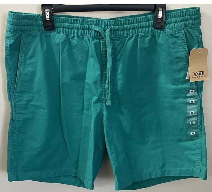 Pantaloncini Uomo Vans Off The Wall Range 18" Outseam Elasticizzati Verde Nuovi con etichette Taglia XL ?
