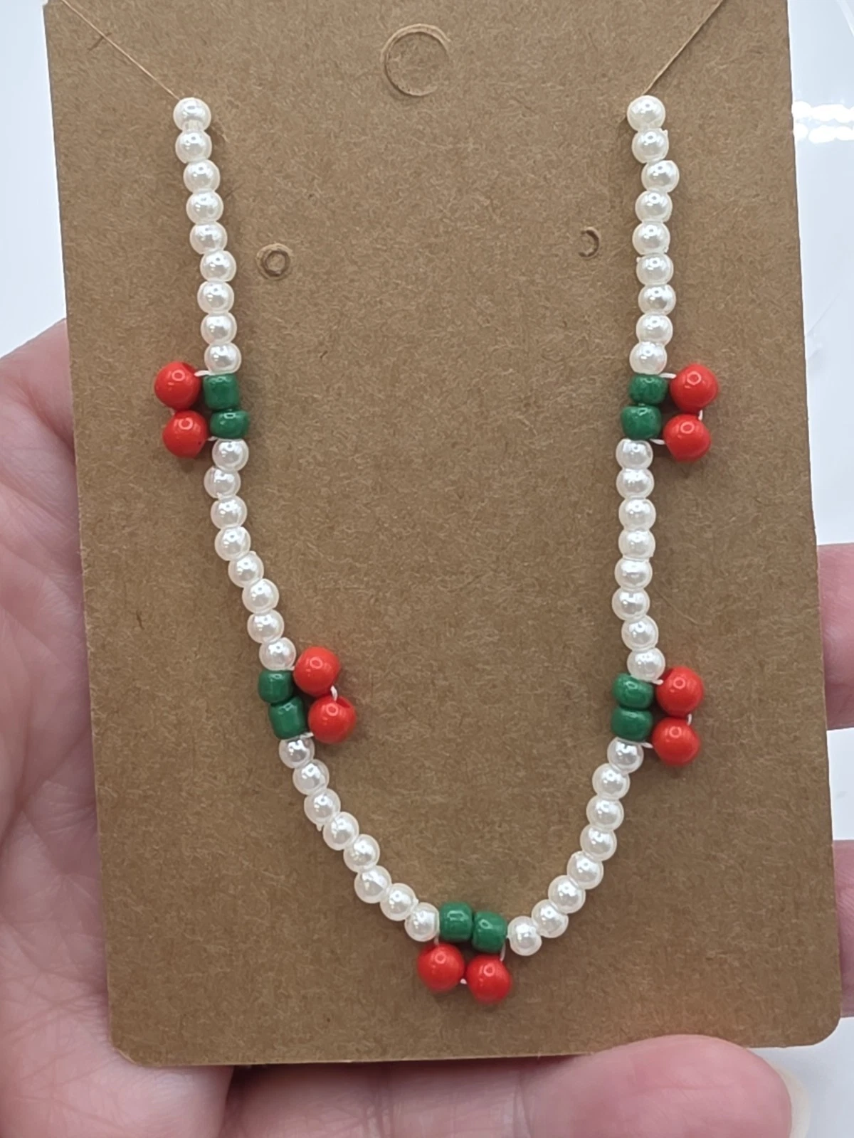 VETEMENTS Collana di perle e perle di ciliegio in resina