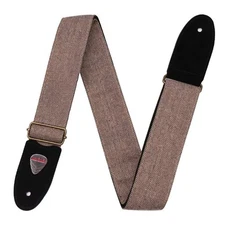 Melede Guitar Strap, Soft Cotton Cowhide Leather Ends Guitar Straps for Acous
