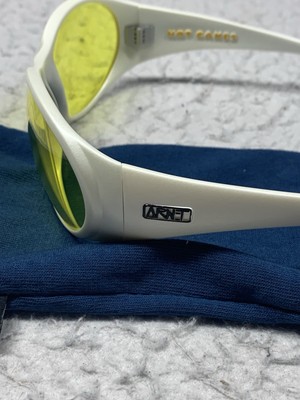 Vintage Arnet Arnette Hot Cakes Sunglasses White with Yellow lens