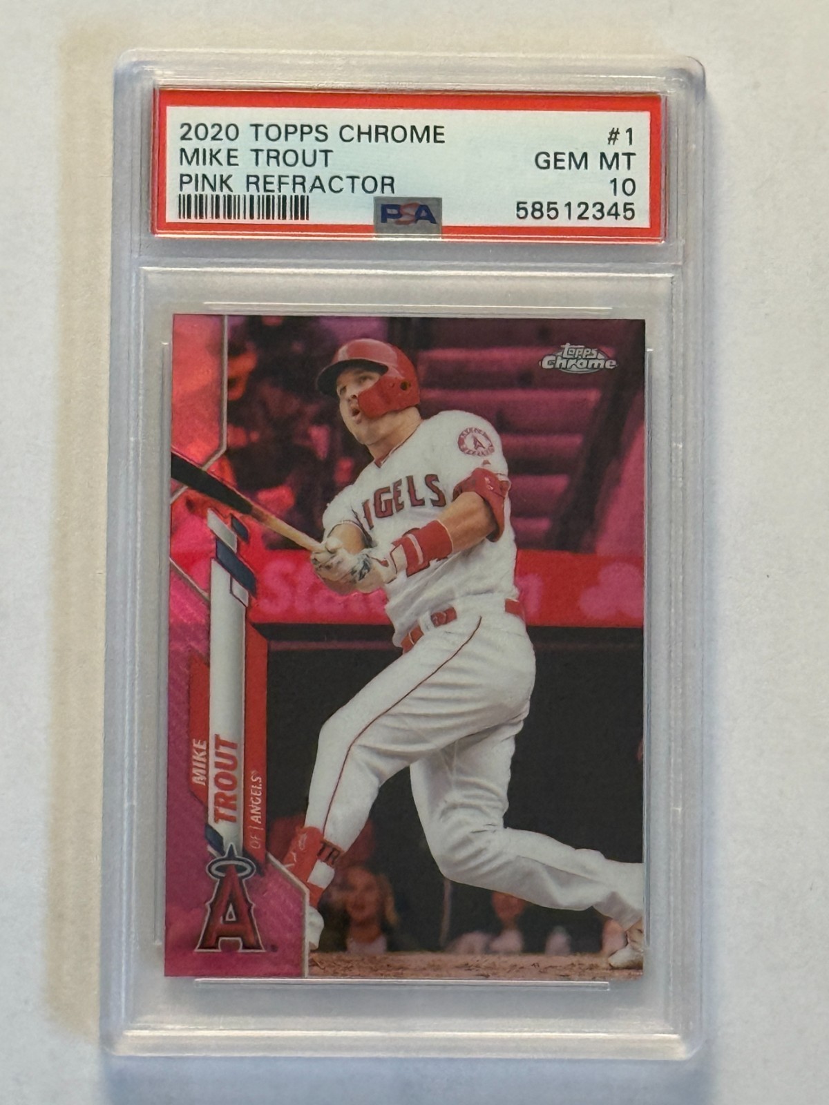 2020 Topps Chrome - Mike Trout #1 Pink Refractor PSA 10