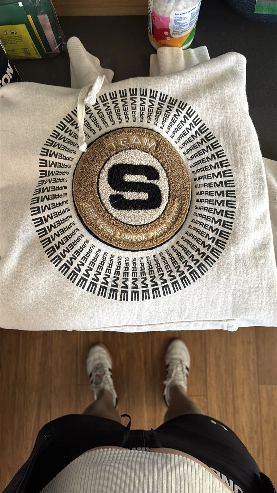 Felpa con cappuccio uomo Supreme Chinle Appliqué peso medio pesante