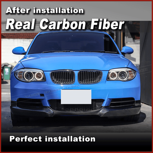 Real Carbon Front Lip Spoiler for BMW E82 E88 135i 120i 130i MTech Bumper 08-13 - Picture 3 of 8