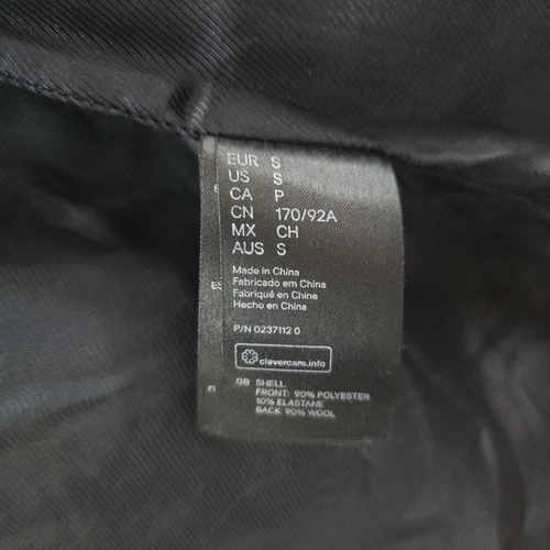 Alexander Wang x H&M Black Neoprene Parka Coat Mens Size S *no hood* image 13