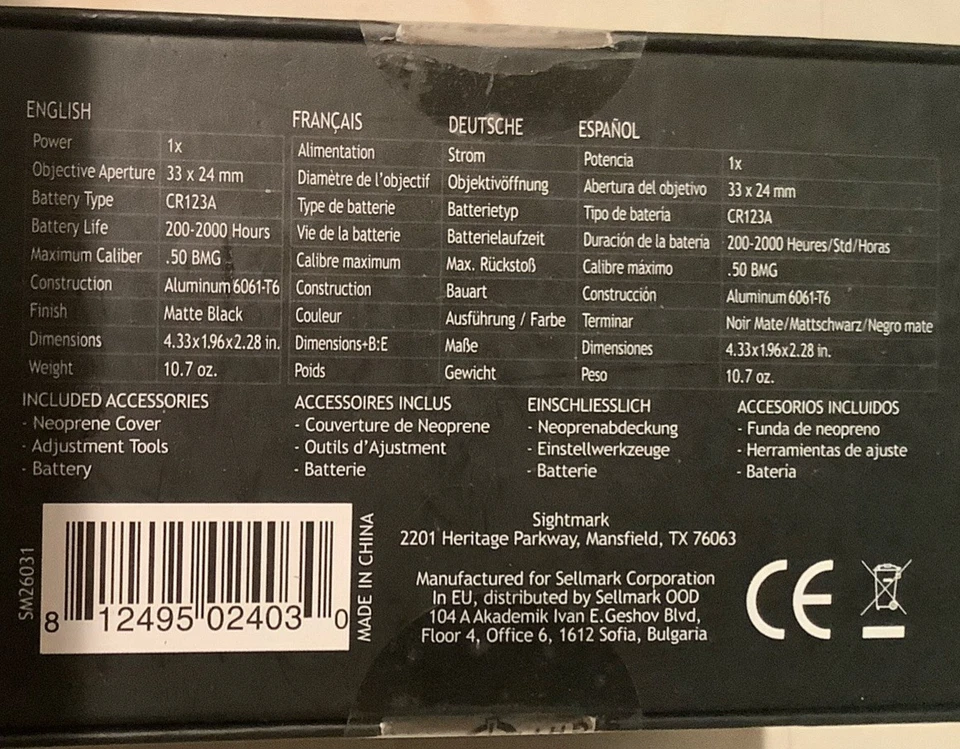 Vista Sightmark Ultra Shot R-Spec Reflex verde/rojo 4 patrones de retícula SM26031 Foto 2 de 4
