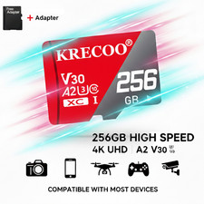 Micro SD Card 1TB 256GB 128GB Class 10 U3 High Speed Memory Card Adapter Lot