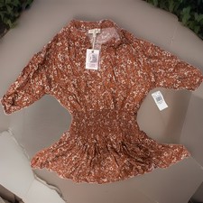 Jessica Simpson Women s Rust/White Floral Smo...