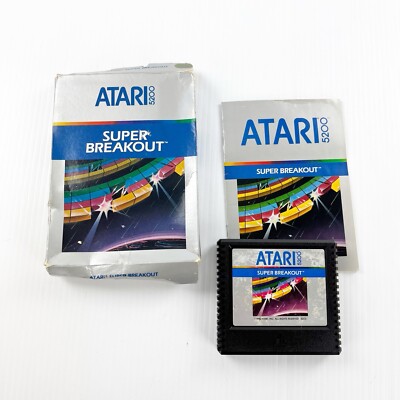 Super Breakout Video Game for Super Breakout with Manual & Box