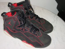 2008 Nike Air Jordan True Flight Black/Red Youth Shoes Size 7Y Sold As Is