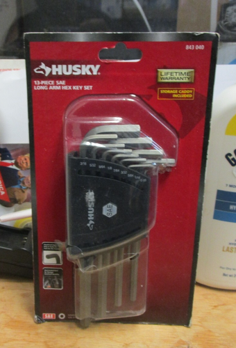 (13-Pk) Husky SAE Long Arm Hex Key Set 843 040 - Complete - Picture 1 of 3