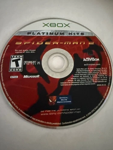 Spider-Man 2 (Microsoft Xbox, 2004) DISC ONLY NO TRACKING (#2615)