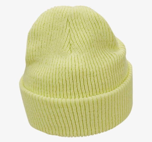 Adult Nike Peak Tall Cuff Swoosh Beanie 'Luminous Green' (Yellow) FB6529-331 - Picture 2 of 4
