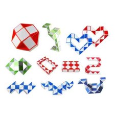 MINI Cubo Serpiente Juguete Bloques Regla Serpiente Giro Puzzle Para Niños