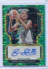 2022 Panini Prizm WNBA Signatures Green Pulsar Prizm #SG-BST Breanna Stewart /25