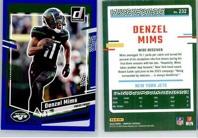Denzel Mims 2023 Donruss Press Proof Blue #232 Jets Jaguars