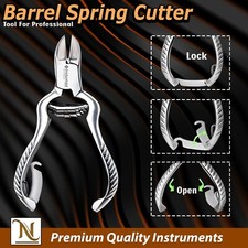 Toenail Clipper Spring Barrel Heavy Duty Cutter for Thick Nail Ingrown Podiatry
