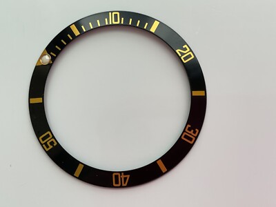 Rolex 315-16808-2 Bezel Insert Submariner Black Two-Toned Gold 38mm - New