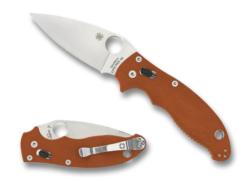 New Spyderco /Manix 2 /Burnt orange G10 /Rex 45 /C101GPBORE2