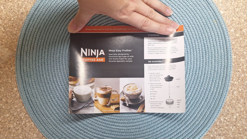 Ninja Coffee Bar Easy Milk Frother Press Frother Technology Glass Beaker eBay