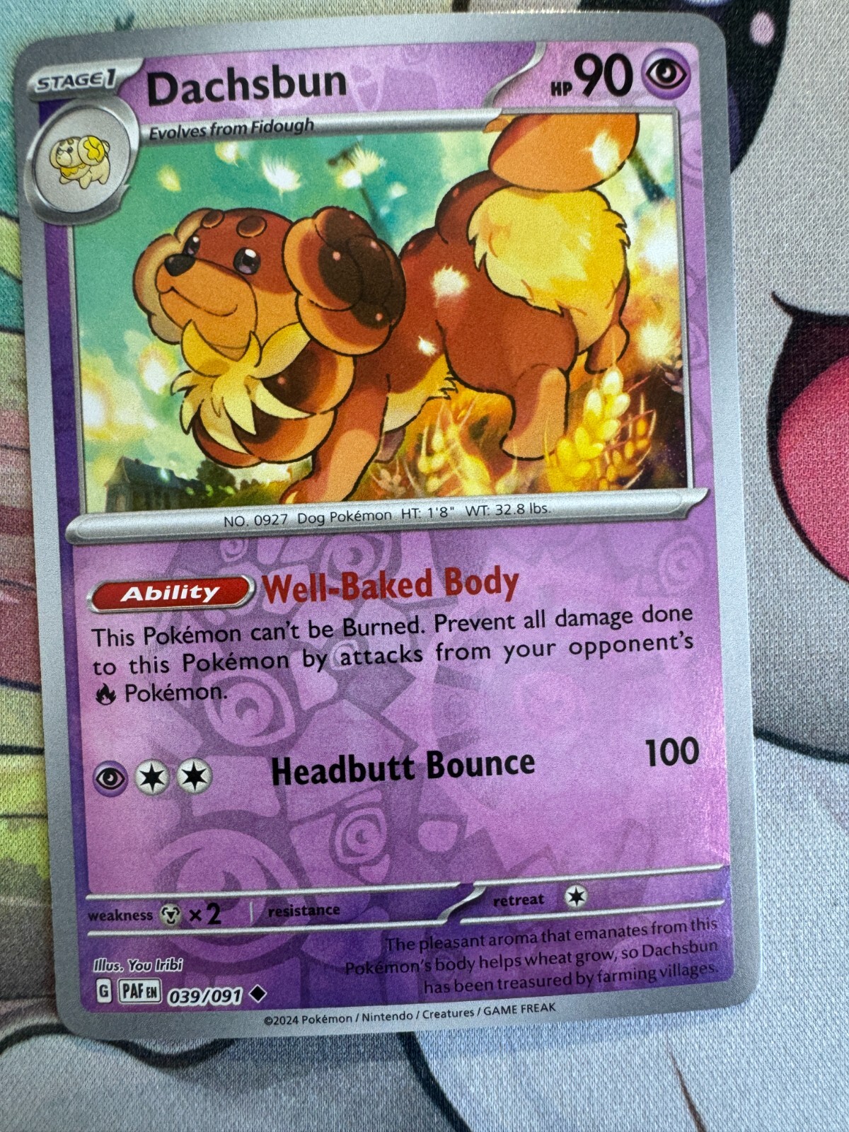 Dachsbun Reverse Holo English Pokemon TCG BKBS466