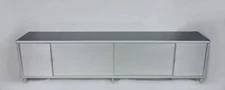  Ycami PAC Aluminum and Glass Cabinet Credenza by Decoma Design Italy