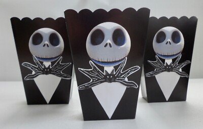 Jack Nightmare Before Christmas, Party Favor, Popcorn, Candy,Treat box 10 PIECES