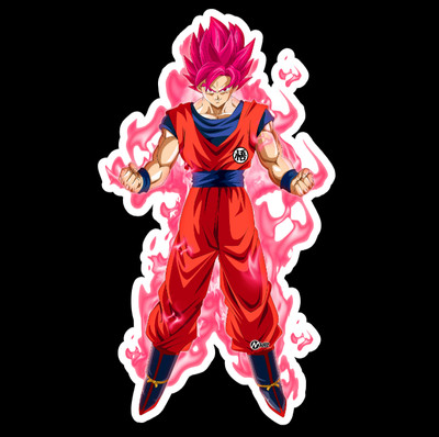 Dragon Ball Anime Manga Gogeta Pink Aura Sticker Decal Truck Car Wall Phone