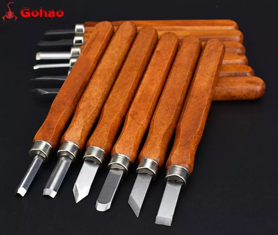 Extra Large 12pcs set Wood Lathe Chisel Set Steel Turning Tools High Speed Gouge