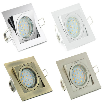 10 Pack LED-Einbaustrahler schwenkbar alu eckig Einbauleuchte GU10 Spot  VILA