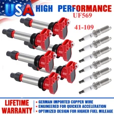 6Pack UF569 Ignition Coil + 6x Spark Plug Set for 2008-2019 Cadillac CTS 3.6L V6