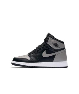 Nike Air Jordan Retro 1 OG Shadow Black Grey 555088 013 Gray Mens