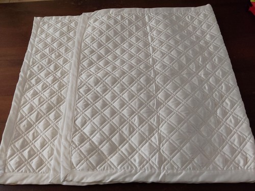 Royal Velvet JC Penny Quilted White Large Pillow Shams Covers Set 2 37x22