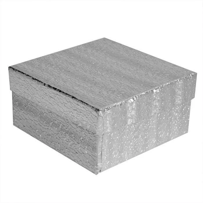 Silver Foil Cotton Filled Gift Boxes Jewelry Cardboard Box Lots of 100, 200, 500 - Image 4 of 4