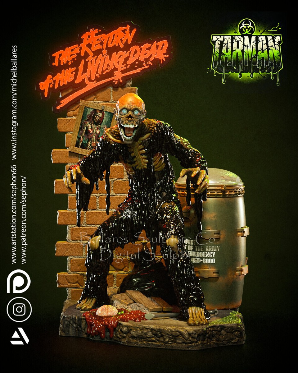 Tarman Return of the Living Dead 3D Print | Unpainted Zombie