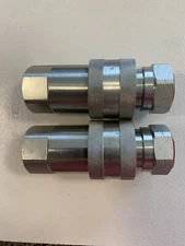  1" ISO A Hydraulic Hose Quick Disconnect Couplers, set of 2
