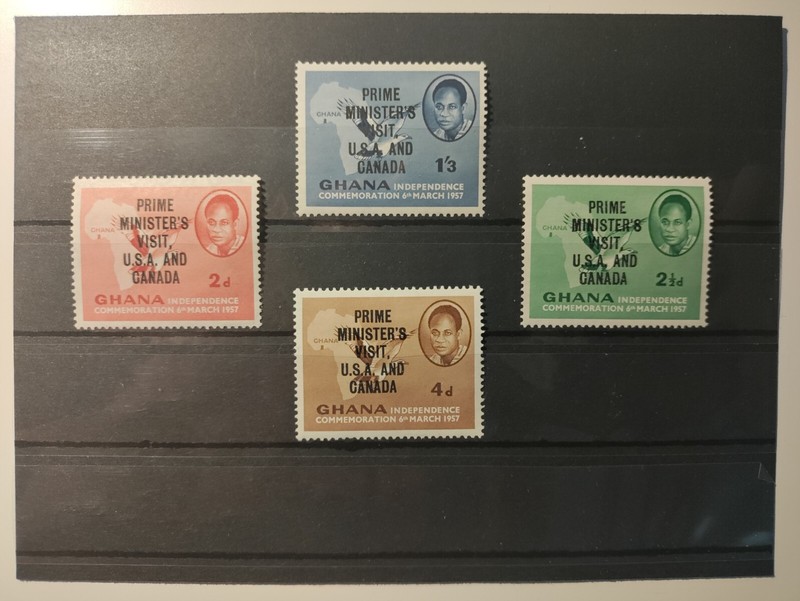 1958 Ghana Stamps(Visit to US and Canada),Overprinted,MNH,OG