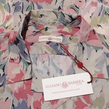 Luciano Barbera NWT Short Sleeve Casual Button Down Shirt Size M in Multicolor