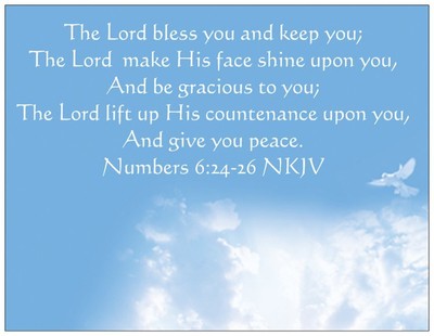 10 Christian Flat Note Cards Bible Scripture Verse Greeting Numbers 6 24 26 Nkjv Ebay