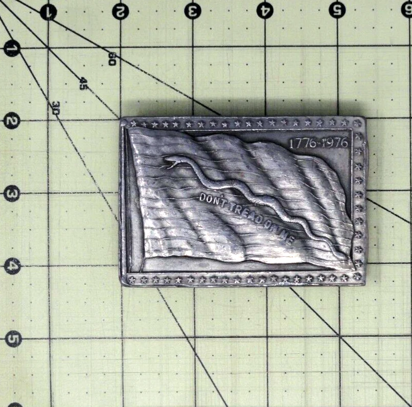 Dont Tread On Me Hebilla de Cinturón Liberty Freedom Gadsden De Colección Años 70 Bergamota .QRT823 Foto 3 de 4