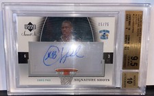 CHRIS PAUL 2005-06 UPPER DECK SWEET SHOT SIGNATURE ACETATE AUTO 05/75   BGS 9.5