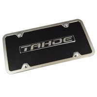 Chevy Tahoe Chrome Name On Black License Plate Chevy Tahoe Chrome Name On Black License Plate